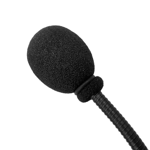 Boom Mic Windscreen Sock Flight Helmet Headset Foam Microphone Cover Long Small Medium Large Windsocks Windshield Shield for Bose a20 a30 for Peltor Comtac 3 Tactical 6s Headphone(Black,10Pack)