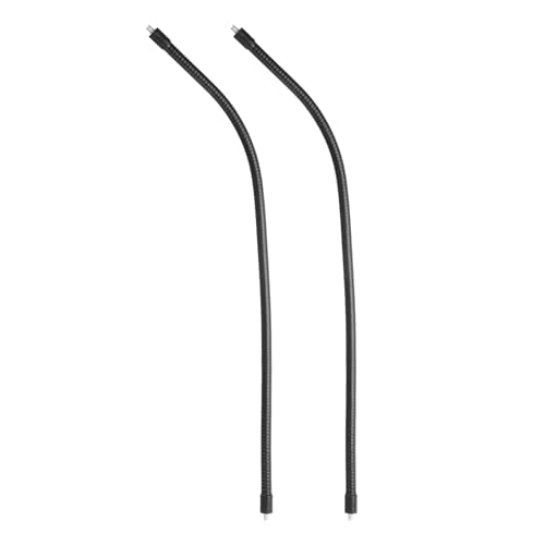 PATIKIL 20" Gooseneck, 2 Pcs 1/4"-20 Male to Male Thread Metal Universal Hose Flexible Arm Gooseneck Tube Extension Holder for Action Camera, Phone, Microphone, Black - size: 20"