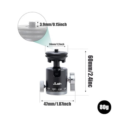 FocusFoto Aluminum Mini Desktop Tripod with 360° Ball Head & Universal Phone Adapter KIT for Mirrorless Camera - for Vlogging, Product Photography, and Live Streaming - style: Tripod + 360° Ballhead + Phone Adapter