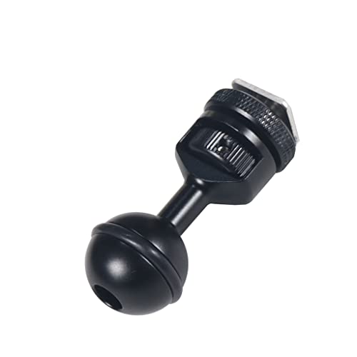 1 Inch Ball Mount Head Adjustable Adapter with Cold Shoe Base for Underwater Camera Case Video Flash (Kit A) - color: Kit A