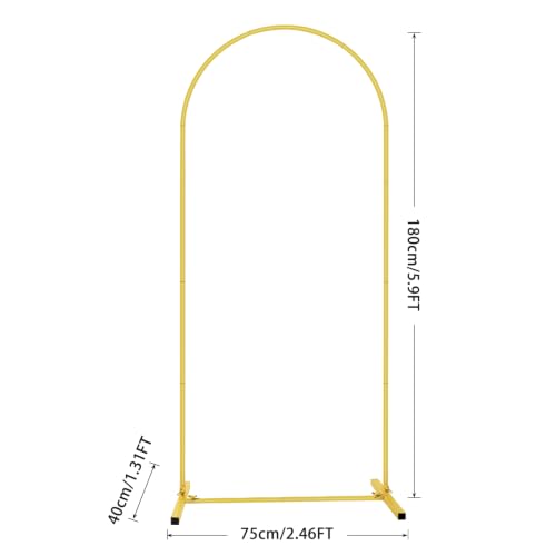6 FT Metal Arch Backdrop Stand, Wedding Arch Frame for Parties, Birthday, Baby Shower, Graduation, Wedding, Bridal Shower, Arch Decoration of Garden, Floral, Balloon - size: 6FT-N