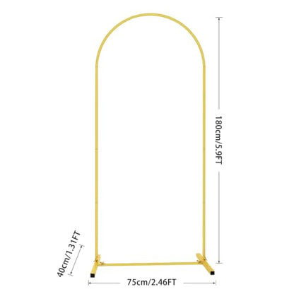 6 FT Metal Arch Backdrop Stand, Wedding Arch Frame for Parties, Birthday, Baby Shower, Graduation, Wedding, Bridal Shower, Arch Decoration of Garden, Floral, Balloon - size: 6FT-N