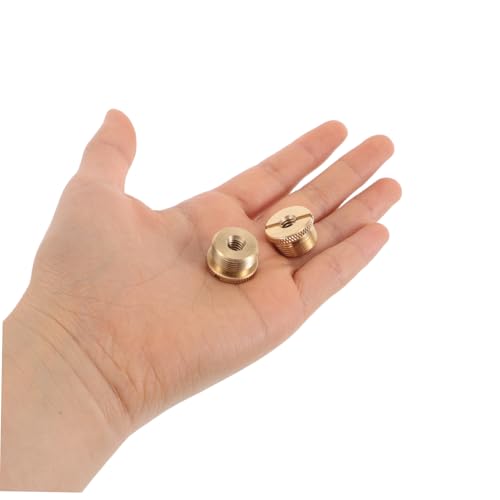 Garneck 2Pcs Microphone Screw Adapter Kit Female to Copper Threaded Adapter for Mic Stand Mount for Recording and Live Streaming