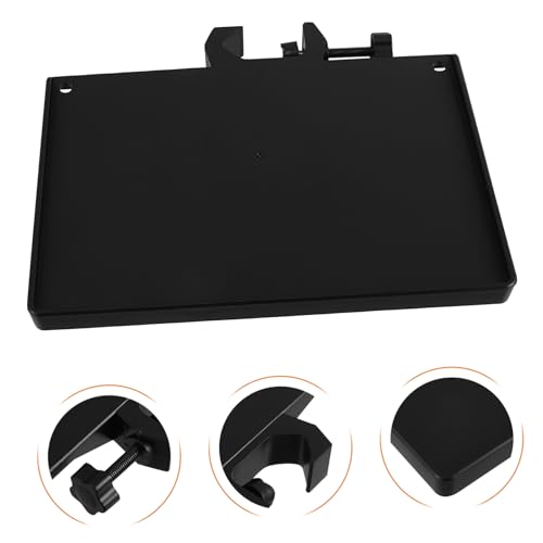 TEHAUX 4pcs Multi-functional Desk Mount Tray for Microphone and Sound Card Lightweight Audio Equipment Organizer for Live Streaming and Video Recording Clamp for Secure Setup