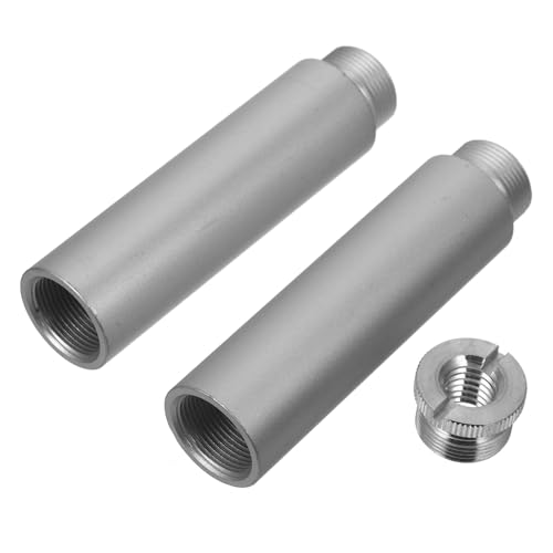 Microphone Stand Extension Tube 5/8” to 3/8” Aluminum Alloy Rod for Desk and Boom Arm Mic Stand Live Streaming Accessory Set