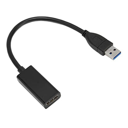 1080P 60HZ USB3.0 to HD Multimedia Interface Adapter Portable Video Converter for 7 8 10 PC, Black