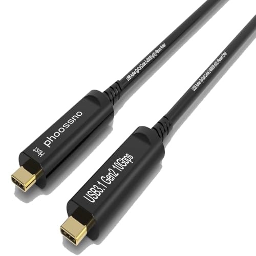 UL CMP Plenum Rated USB C to C Fiber Optical 3.1Cable 10Gbps 30M Compatible with Microsoft Azure Logitech Camera Aver &Vaddio & Barco ClickShare Touch Screen Kinect Intel RealSense - size: CMP C TO C 30M