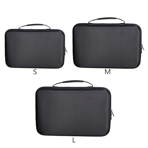 EVA Digital Storage Bag Shockproof Electronics Organizer with Adjustable Dividers for Camera Drone Hard Drive Small Largev - size: L