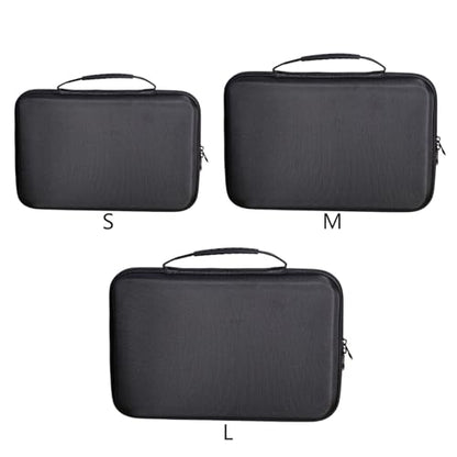 EVA Digital Storage Bag Shockproof Electronics Organizer with Adjustable Dividers for Camera Drone Hard Drive Small Largev - size: L