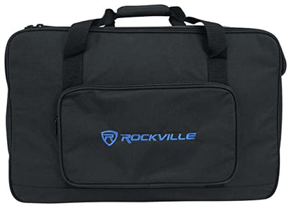 Rockville TB10 V2 Padded Speaker Bag for 10" DJ PA Speakers & Stand | Stand Holder, Interior Buckle Straps, Thick Foam Padding, Water Resistant, Dual YKK Zippers, Dual Handles - style: 10 - Inches