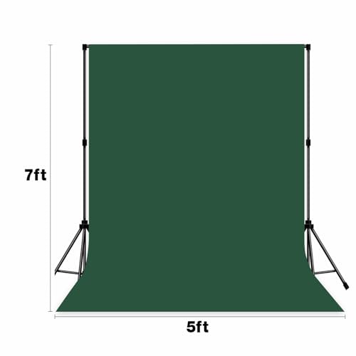 Photo Backdrop Deep Green Background Fabric Professional Photography Solution 5x7ft Seamless Design Eliminate Wrinkles Natural Theme Photography and Flower Background - color: Deep green, size: 5x7ft