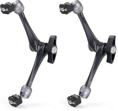 SMALLRIG Rosette Magic Arm 11 Inch with Ball Head, 1/4"-20 Screws, and Anti-Twist Pins, for Cameras/iPads/Monitors/LED Lights/Smartphones/Action Cameras, Max Load Capacity 3kg (Pack of 2) - size: 11" (Regular) (Pack of 2)