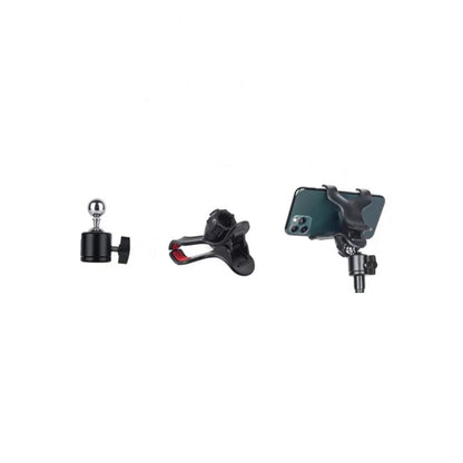VizGiz 4 Pack 17mm Ball Head with 1/4 inch Threaded Screw Socket Stainless Steel Swivel Ball Joint Adapter Converter for Super Clamp Camera Hot Shoe Mount Smartphone Holder Phone Clip Light Tripod