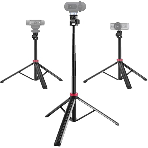 80'' Webcam-Tripod Floor-Stand for Logitech Brio-101 100 / Brio 301 300 / C920x / MX Brio 4K / C922x / C925e / Brio 500 / Brio 4K Webcams