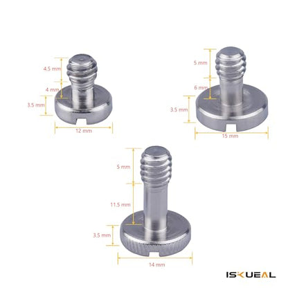 Xwell 1/4''-20 Slotted Screw, for Quick Release (QR) Plate or Camera Tripod Monopod (15 Pcs)
