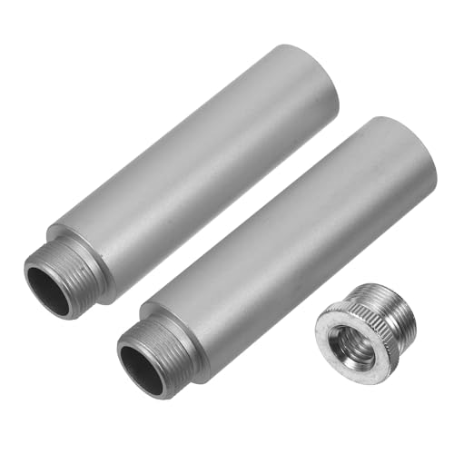 ibasenice Microphone Stand Extension Tube Adapter Kit 5/8" to 3/8" Male to Female Screw Thread for Live Streaming Mic Arm Boom Mic Desk Stand Extension Rod Set