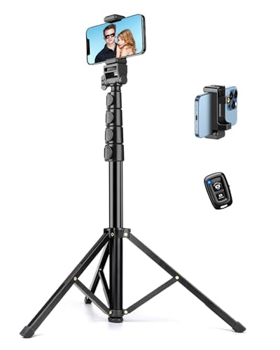 Victiv Phone Tripod, 70" Tripod for iPhone with Remote and Phone Holder, Sturdy & Stable, Adjustable Camera Stand & Selfie Stick Mode, Perfect for Selfies/Recording/Vlogging/Live Streaming