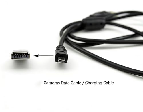 Replacement USB camera charging cable transmission sync data cable，compatible with Nikon Coolpix A300, A10, A100, UC-e16, UC-E23, L31, L32, Nikon SLR cameras D750, D7200,D3300, D300 (black 3.3FT)