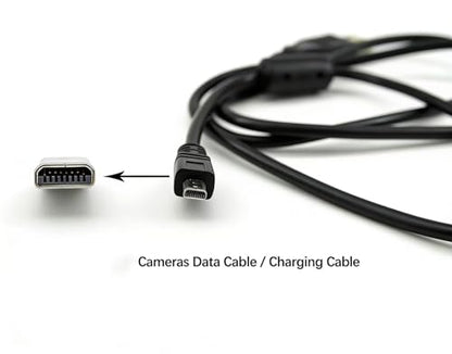 Replacement USB camera charging cable transmission sync data cable，compatible with Nikon Coolpix A300, A10, A100, UC-e16, UC-E23, L31, L32, Nikon SLR cameras D750, D7200,D3300, D300 (black 3.3FT)