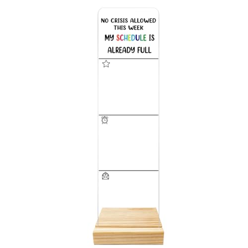 Monitor Memo Board Computer Monitor Memo Board Acrylic for Computer Monitors No Screen Damage Office Desk Accessories with Removable Design 12.6X 3.15 x 0.2 inches - style: Schedule