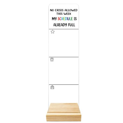 Monitor Memo Board Computer Monitor Memo Board Acrylic for Computer Monitors No Screen Damage Office Desk Accessories with Removable Design 12.6X 3.15 x 0.2 inches - style: Schedule