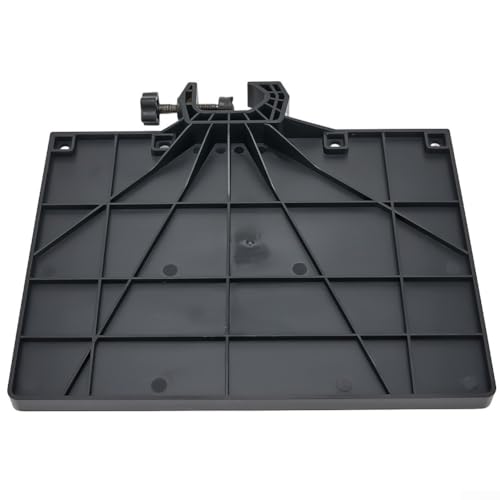 Microphone Stand Soundcard Tray, Plastic Sound Card Tray Mount Clamp on Rod Holders for Live Streaming, Recording, Black(L) - size: L