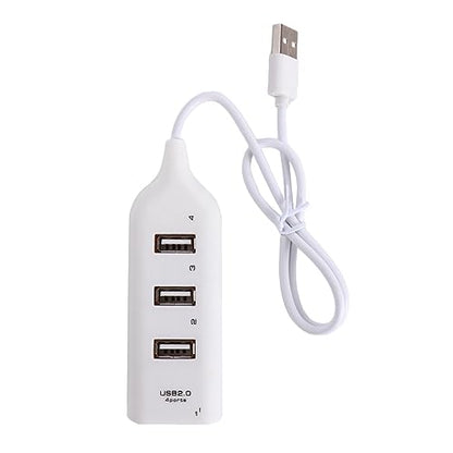 Vctitil 2pcs 4 Port USB 2.0 Hub Mini 4 Port Power Adapter USB Splitter Computer Accessories 4-Port Notebook Receiver Multiple Expander(Black&White)