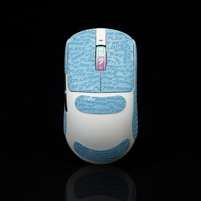 Gamer Mouse Grip Tape Sticker for VGN Dragonfly R1 Pro MAX VXE Non Slip Suck Sweat Pre Cut Easy Install CS Letter Blue - color: Cs Blue