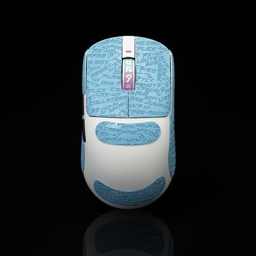 Gamer Mouse Grip Tape Sticker for VGN Dragonfly R1 Pro MAX VXE Non Slip Suck Sweat Pre Cut Easy Install CS Letter Blue - color: Cs Blue