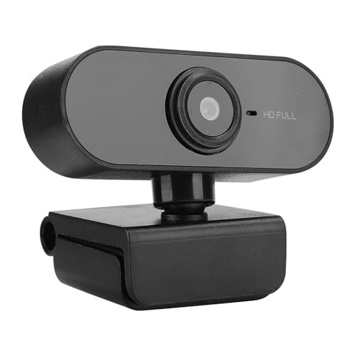 1080P HD USB Webcam Clear Picture Swingable Camera for Video Call, Compatible with WindowsMac for Online Teaching (Black)