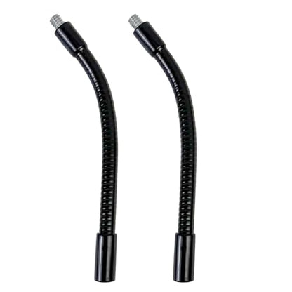 Gooseneck, 2 Pcs 1/4"-20 Female to Male Thread Metal Universal Hose Flexible Arm Gooseneck Tube Extension Holder for Action Camera, Phone, Microphone, Black (6inch) - size: 6inch