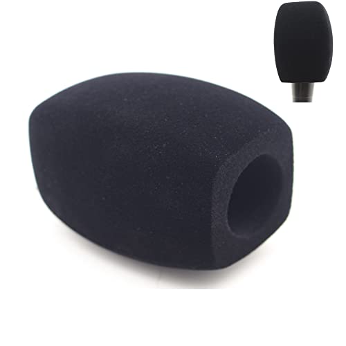 Flocked Mic Foam Windscreen Handheld Microphone Covers Large Mic Foam Pop Filters for TV Interview,radio,media Broadcast Microphones (Square Black) - color: Square Black