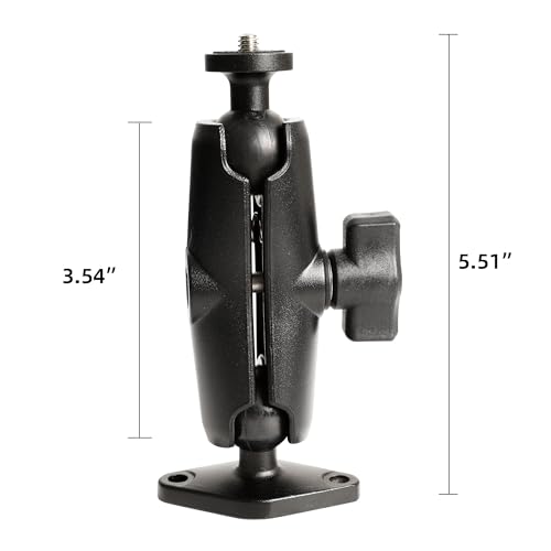 xik 1/4"-20 Thread Camera Mount Holder for Wall/Desk/Car/Boat,AMPS Standard Hole Installation，Fits DSLR, CCTV, Action Cam, Projector, Security Camera - size: 5.51" Length