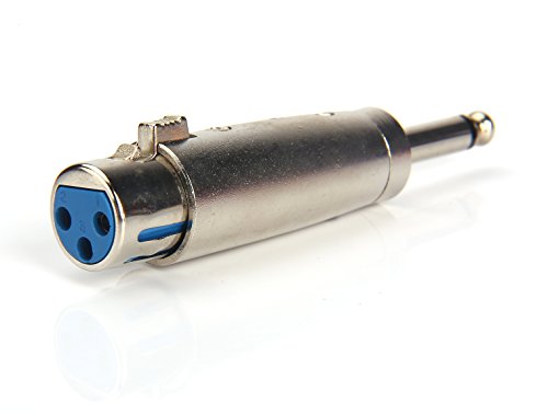 Professional 6.35mm 1/4 Inch Mono Male Plug to 3 Pin XLR Female Jack Stereo Audio Microphone Adapter Converter Connector (2 Pack) - color: SET 2