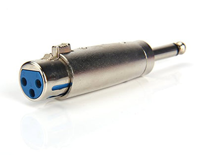 Professional 6.35mm 1/4 Inch Mono Male Plug to 3 Pin XLR Female Jack Stereo Audio Microphone Adapter Converter Connector (2 Pack) - color: SET 2