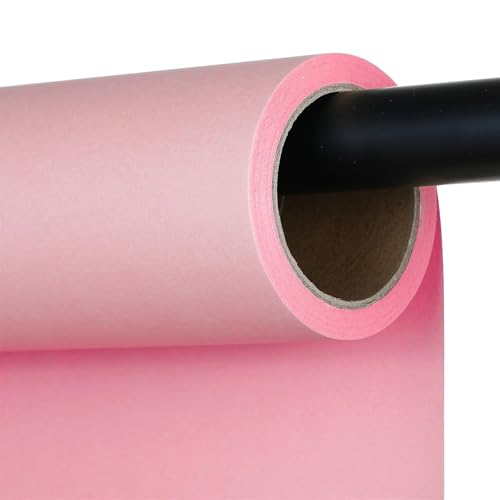Pink Seamless Photography Backdrop Paper 107" x 32.8' - Heavyweight Non-Reflective Thick Photo Background Roll for Portrait Photoshoot, Video Recording, Social Media and Studio Headshots - color: Carnation Pink, size: 107''x32.8'
