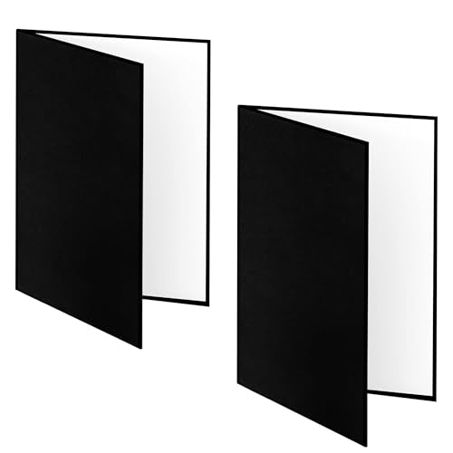 2PCS A3 17x12 Inch Photography Light Reflector Cardboard, 3 in 1 Paper Folding Light Diffuser Board for Photo Studio Still Life, Product and Food Shooting- Black, Silver, White - color: Black/Silver/White, size: A3