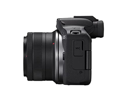 Canon EOS R50 Mirrorless Camera with RF-S18-45mm F4.5-6.3 is STM & RF-S55-210mm F5-7.1 is STM Lenses, 24.2 Megapixel CMOS (APS-C) Sensor, 4K Video, Content Creator Vlogging Camera, RF Mount, Black | Verified Kit Includes Canon Eos R50 Body with Rf-S18-45m