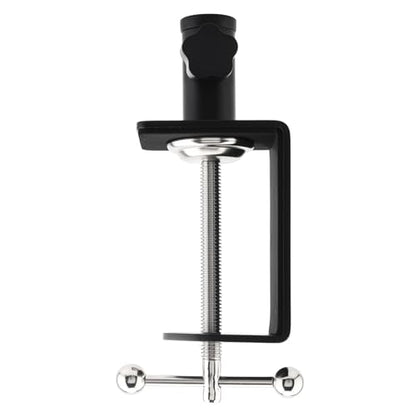 Heavy Duty Metal Desk Clamp,Upgrad C-Clamp Mount for Mic Boom Arm Desk Lamp | 12mm mounting hole. Rubber-lined jaws prevent wear.Fits max 58mm Desk. Quick knob adjustment. For mic arms/phone stands/lamps - color: Black