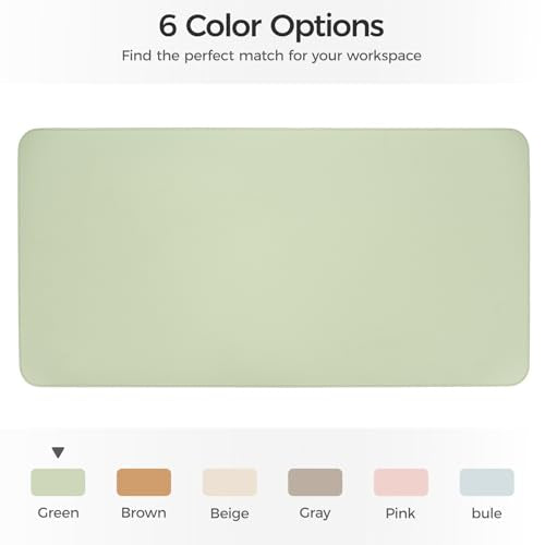 Silicone Desk Mat for Minimal, Creative, Vanity Desk – Reduces Glare, Comfortable Viewing – Writable, Non-Slip, Waterproof, Roll-Up – Food-Grade Platinum-Cured Silicone, Gift Tube（Sage Green） - color: Sage Green