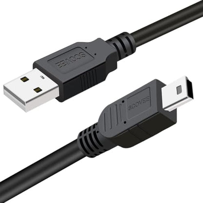 SCOVEE Camera USB Cable Cord for Canon Rebel/PowerShot/EOS/DSLR/ELPH Digital Cameras,Transfer Wire Data Cable for Canon Rebel Camcorder,Vixia PC Computer Interface Replacement 6FT Mini B USB (3ft) - size: 3ft