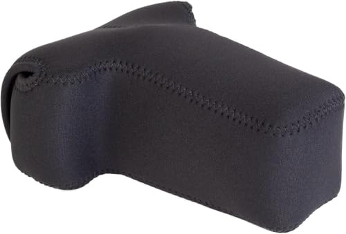 OP/TECH USA Soft Pouch – Compact digital camera case, lightweight accessories pouch, sleek neoprene sleeve for DSLR, perfect for backpacks & travel – durable protection in style D-SLR Zoom Black - color: Black, style: D-slr Zoom