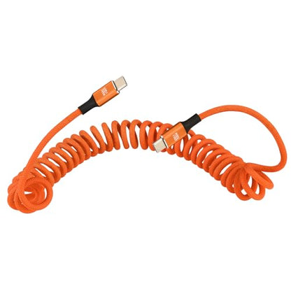 USB C Cable 100W Braided, 4K@60Hz Video Output, for Nikon Z9, RED Komodo-X, SmallHD Indie 7, LG OLED - color: Orange Braided, style: 100W