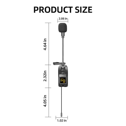 ES-384 4-Channel UHF Wireless Lavalier Microphone System for Church, Meetings, Teaching and Events, 4 Lapel Mics with 6.35mm Plug-in Rechargeable Receiver, 164ft Range