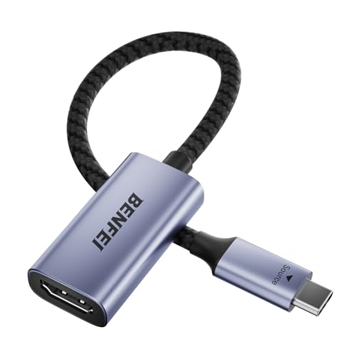 BENFEI USB C to HDMI Adapter 4K@60Hz, USB Type-C to HDMI Adapter [Thunderbolt 3/4/5 Compatible] with iPhone 15 Pro/Max, MacBook Pro/Air 2023, iPad Pro, iMac, S23, XPS 17, Surface Book - size: 1 Pack, style: 4K@60Hz