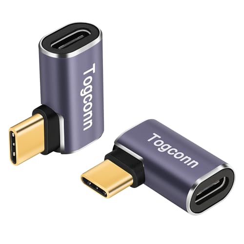 Flat 90 Degree Right Angle USB C Adapter (2 Pack), USB Type-C Male to Female Extender Connector, 40Gbps, 8K@60Hz Compatible with MacBook Pro/Air, iPhone 15/15 Pro Max, iPad Pro, Tablet, Phone, More - color: USB C flat 270 degree, size: 2 Pack