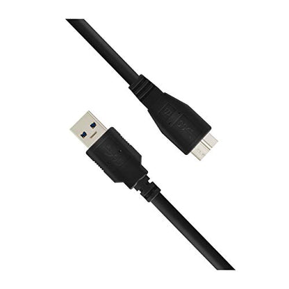 20ft USB Type A 3.0 to Micro-B SuperSpeed Compatible with Samsung Galaxy, Toshiba Canvio, Seagate FreeAgent and WD External Hard Drives and Canon, Fujifilm, Nikon Cameras for Tethering
