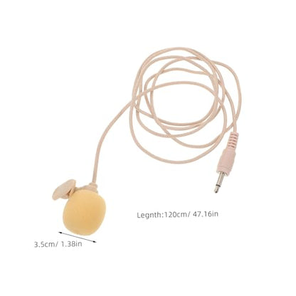 Abaodam Lavalier Microphone Portable Mini Lapel Mic with Plug for Online Meetings Interviews Noise Cancellation Lightweight Clip Design for Easy Use