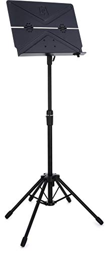 BULLHEAD: Pro Performance/Studio Music Stand - Featuring a Sturdy 5 Leg design for Unmatched Stability On Stage/In Studio - Portable and Folding Universal Stand - Holds Sheet Music, Laptop, Tablet