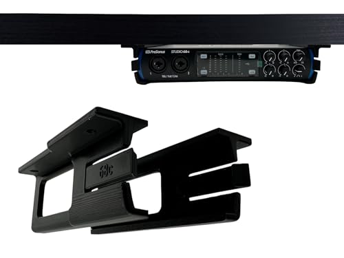 Desk Mount Kit for PreSonus Studio 68c & 24c - Under Desk Mount Brackets with Reversible Clips - Secure Mounting Accessories